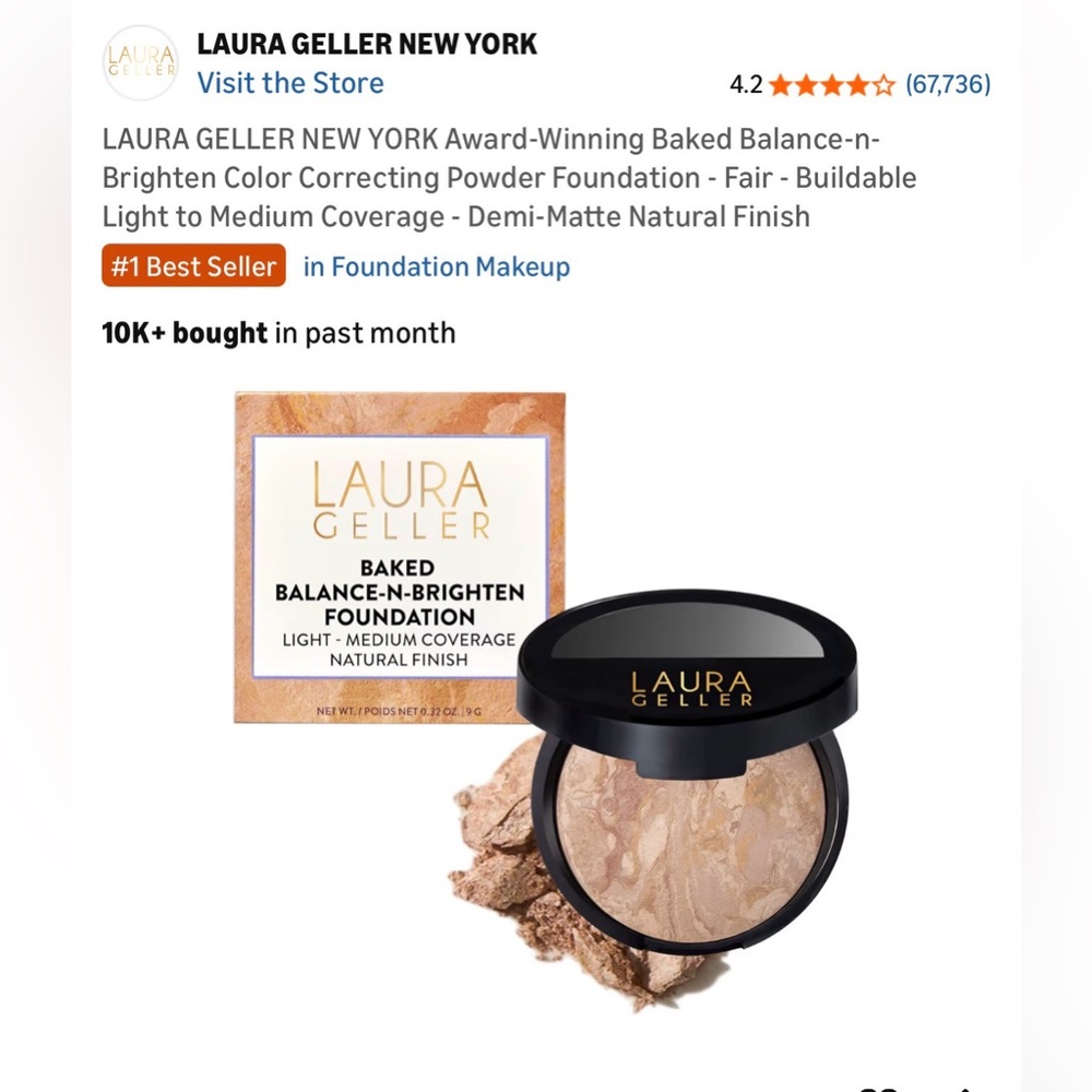 Laura Geller Baked Balance-n-Brighten Foundation Powder - Fair 02
